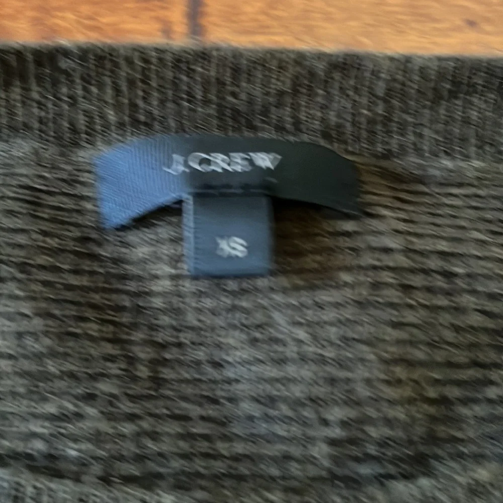 J Crew Wool Blend Ribbed Oversize Boat Neck Sweater